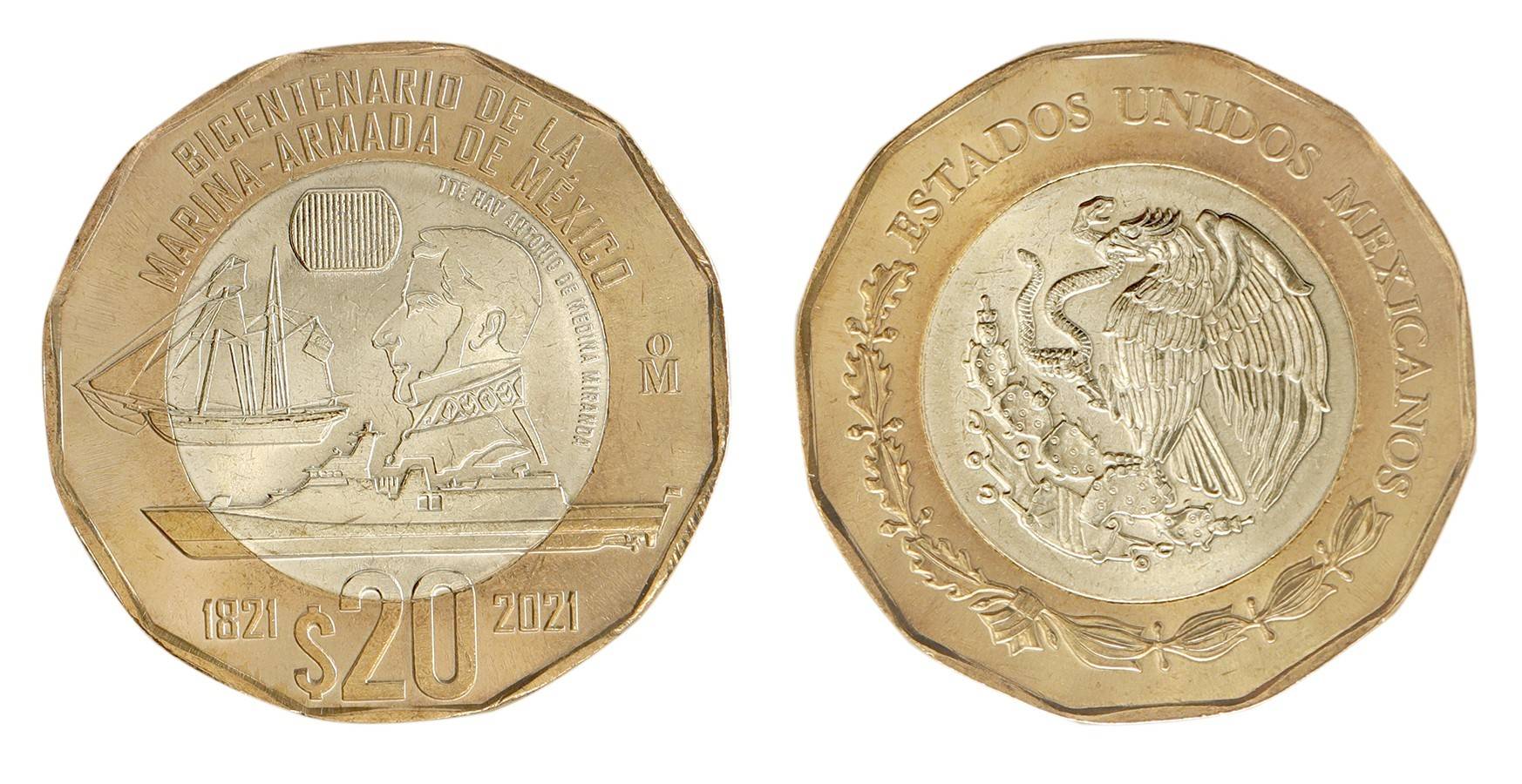 Emiliano Zapata monēta ar nominālvērtību 20 peso, ko 2019. gadā izlaida Banxico, maksā 5 000 000 peso.