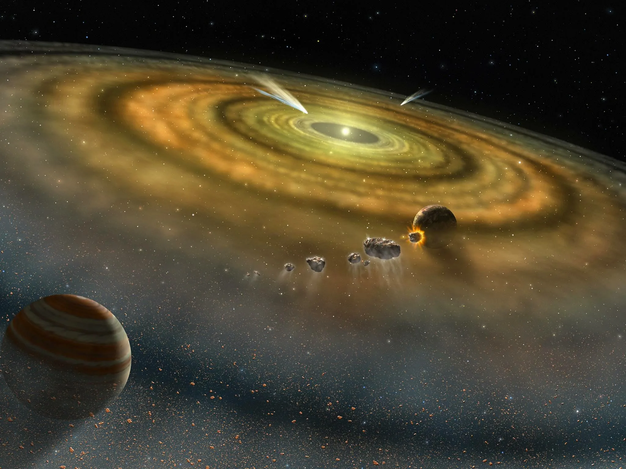 Sensācija astronomiem: lielākā planēta Saules sistēmā bija lielāka pirms 4,5 miljardiem gadu.