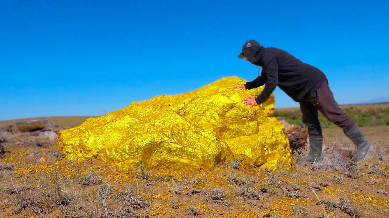 Pasaulē lielākais zelta gabals: sver 100 kilogramus un ir vairāk nekā 60 centimetrus garš.